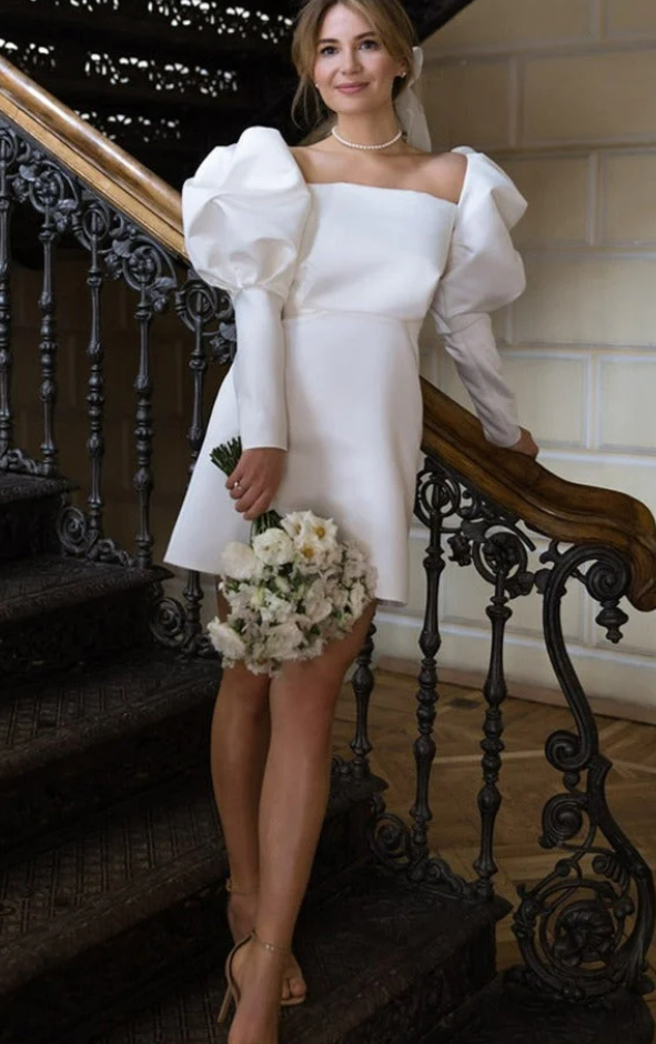 wedding dress off-the-shoulder