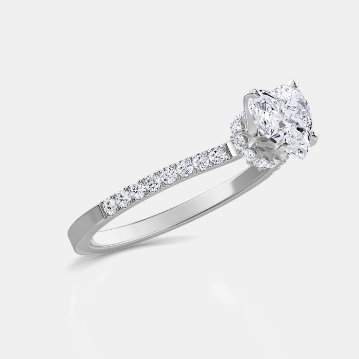 heart shaped lab diamond engagement rings